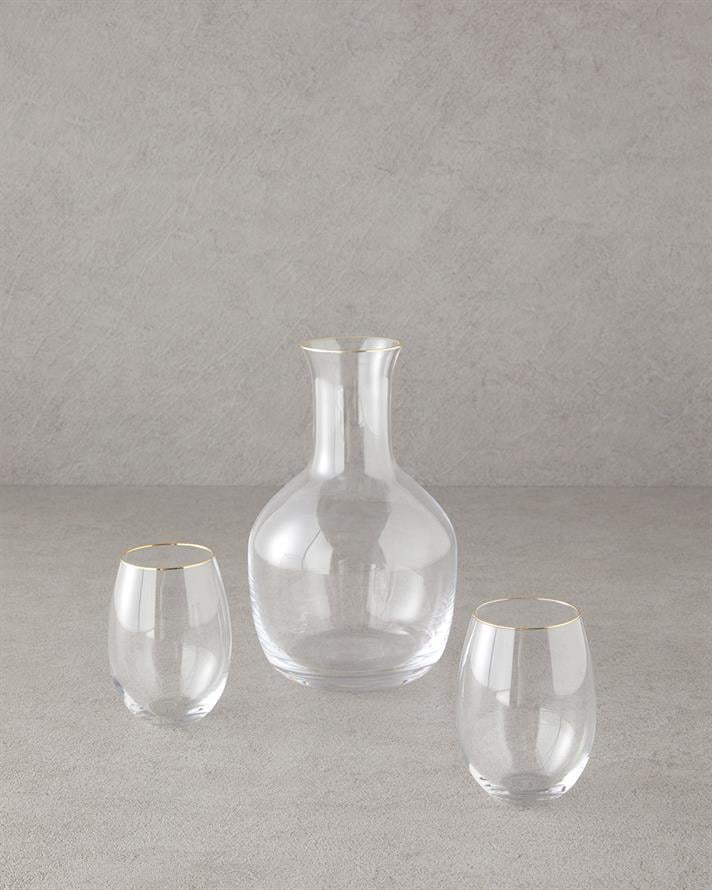 Starry Sticlă 3 Piese Carafă 350 Ml + 1800 Ml Gold
