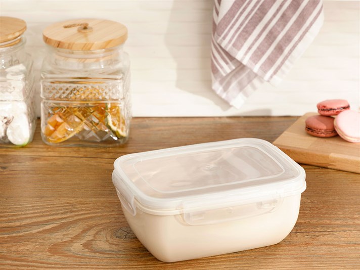 Stella Plastic Rectangular Storage Box 1400 ml Cream