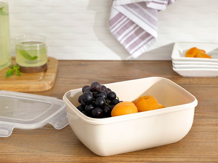 Stella Plastic Rectangular Storage Box 2300 ml Cream