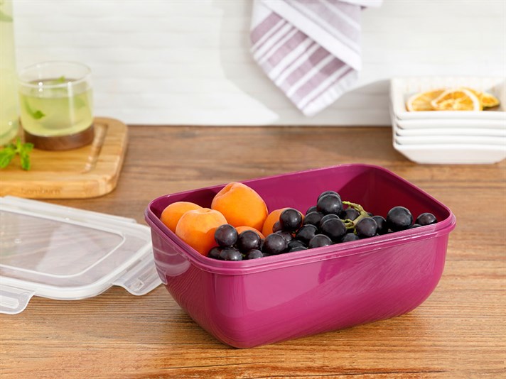 Stella Plastic Rectangular Storage Box 2300 ml Purple