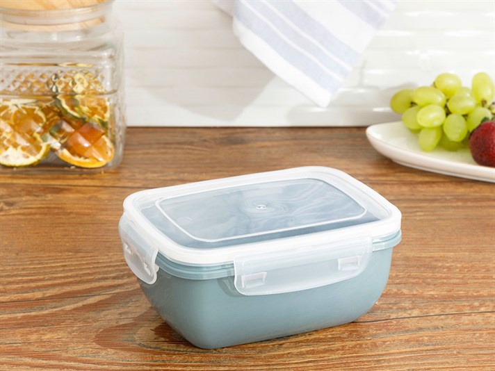 Stella Plastic Rectangular Storage Container 800 ml Dark Celadon