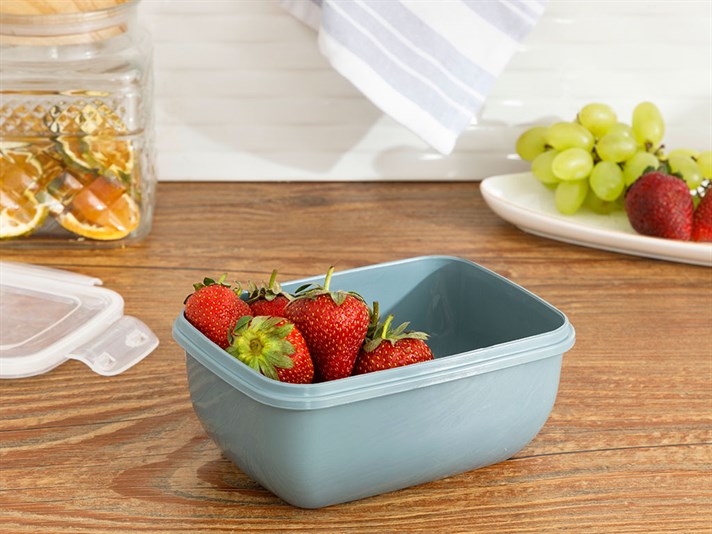 Stella Plastic Rectangular Storage Container 800 ml Dark Celadon