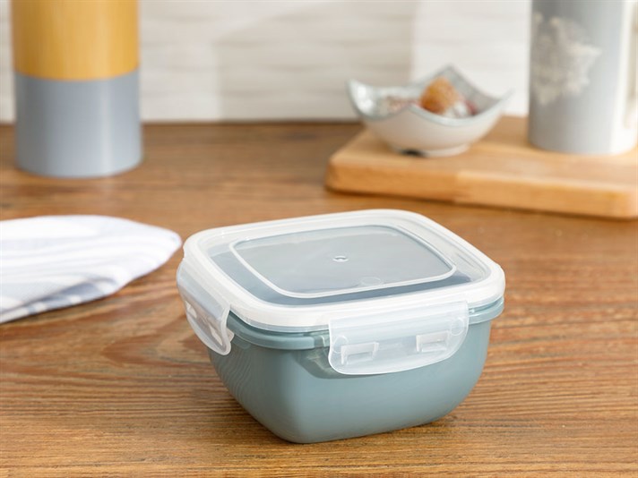 Stella Plastic Square Storage Box 500 ml Dark Celadon