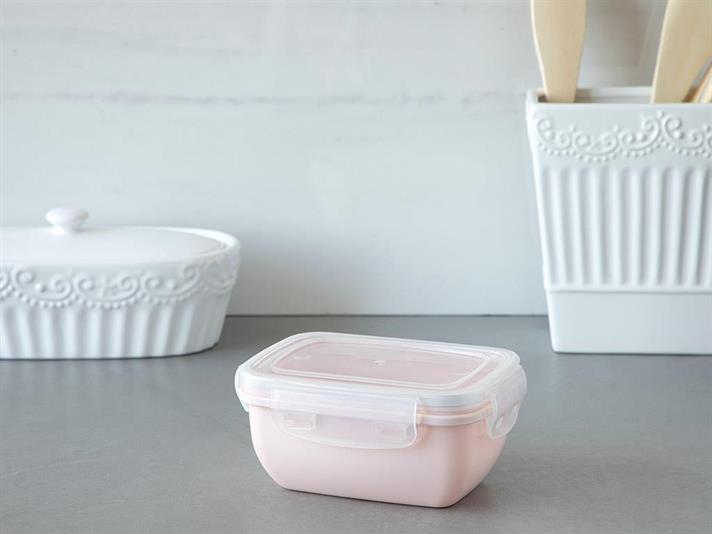 Stella Plastic Dreptunghi Recipient Depozitare 400 ml Roz