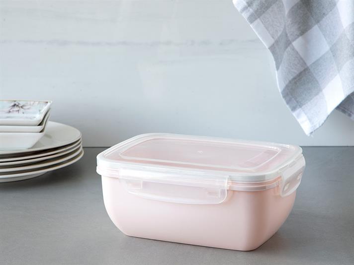 Stella Plastic Dreptunghi Recipient Depozitare 1400 ml Roz