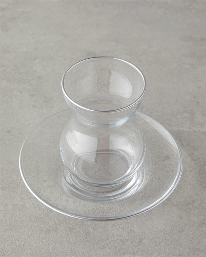 Stellar Sticlă 12 Piese 6 Persoane Serviciu Ceai 140 ml Silver