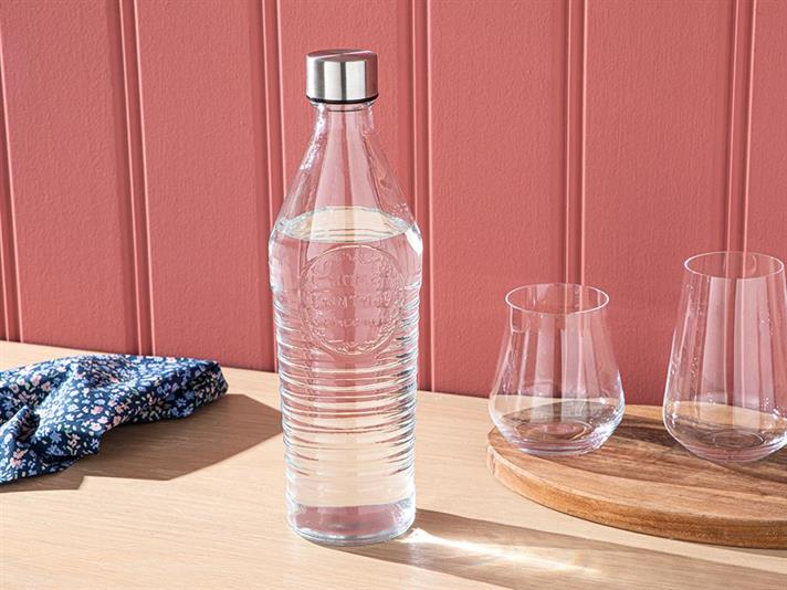 Sticlă apă, Casual, sticlă, 1100 ml, transparent
