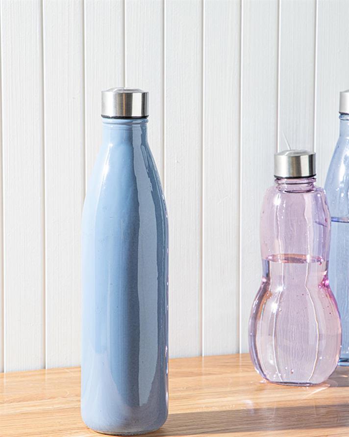 Sticlă apă, Clement, sticlă, 1000 ml, bleu