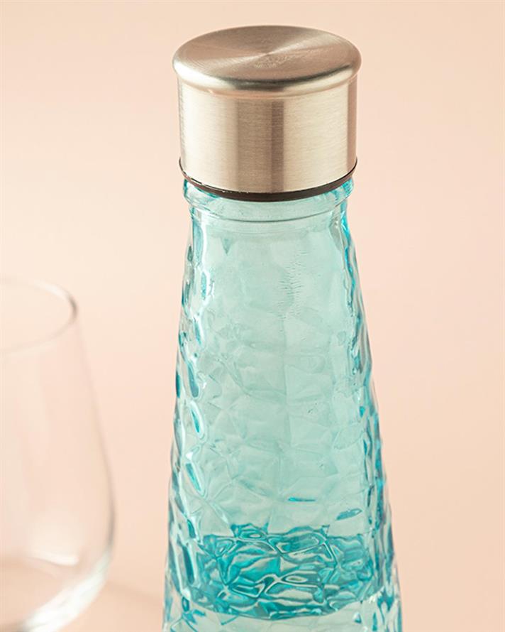 Sticlă apă, Largii, sticlă, 750 ml, turcoaz
