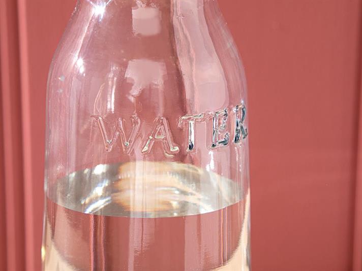 Sticlă apă, Macy, sticlă, 1000 ml, negru