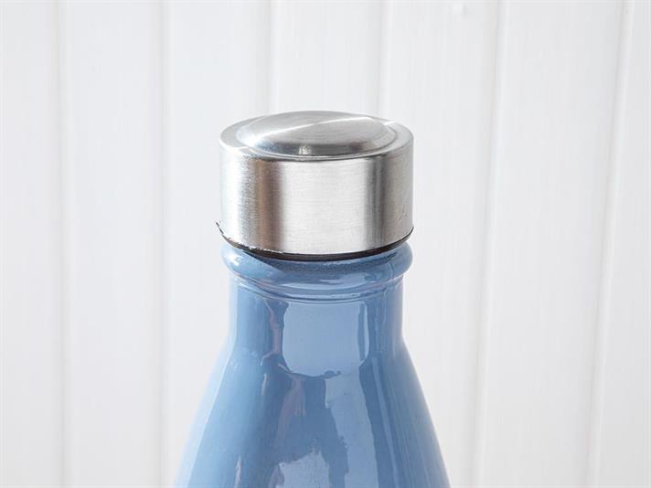 Sticlă apă, Nora, sticlă, 1000 ml, alb - bleu