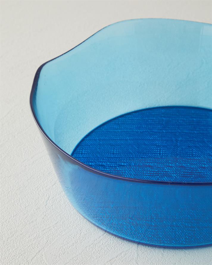 Bol, Coastal Charm, sticla, 16 cm, albastru