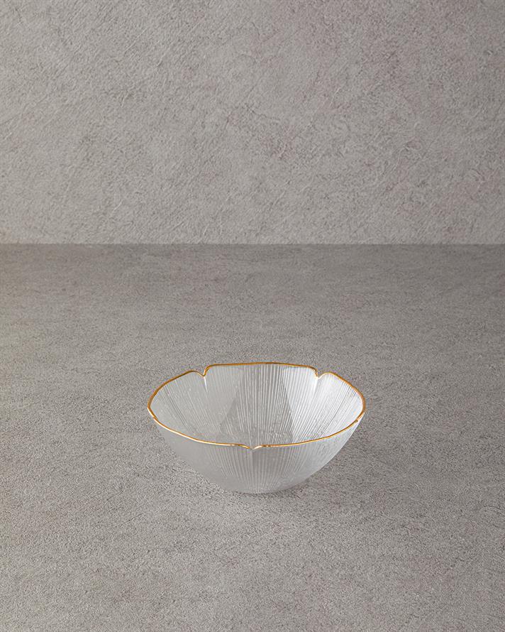 Bol, Siana, sticla, 16 cm, auriu