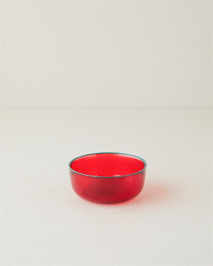 Christmas Candy Sticlă Bol Pentru Alune 11 cm Roșu
