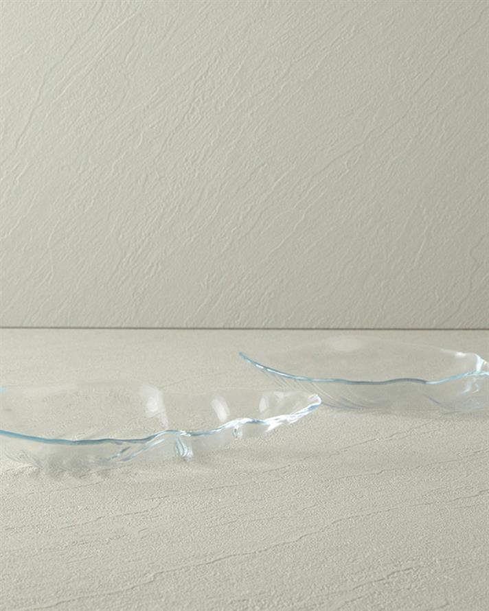 Glass 2 Set Appetizers 22 cm Transparent