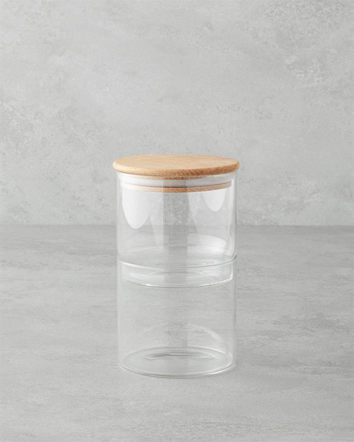 Lucie Borosilicat Cu 2 Piese Borcan 1000 ml Transparent