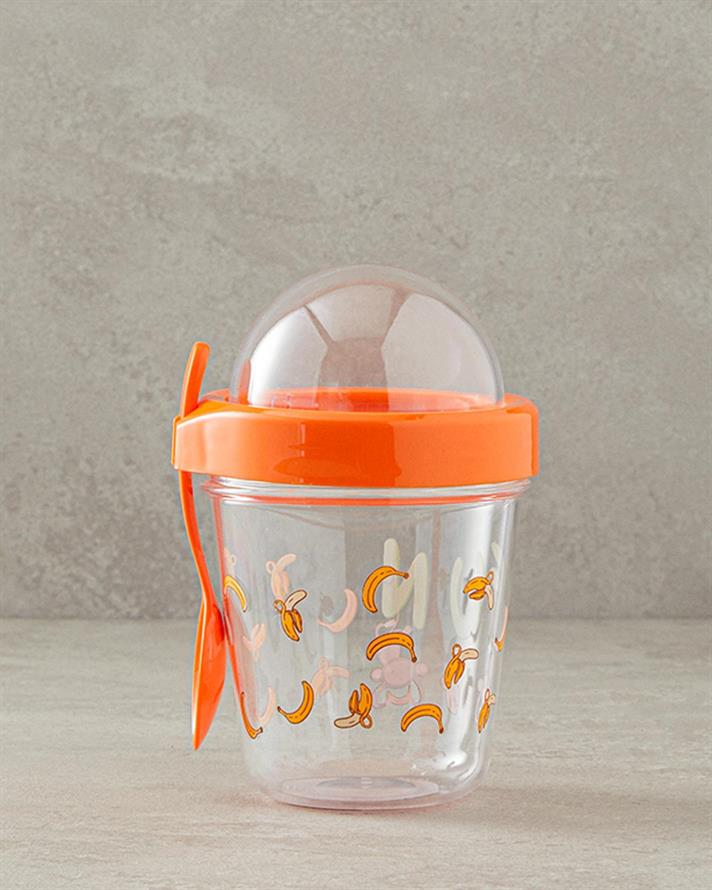 Sticlă pentru copii, Little Monkey, 350 ml, tritan, portocaliu