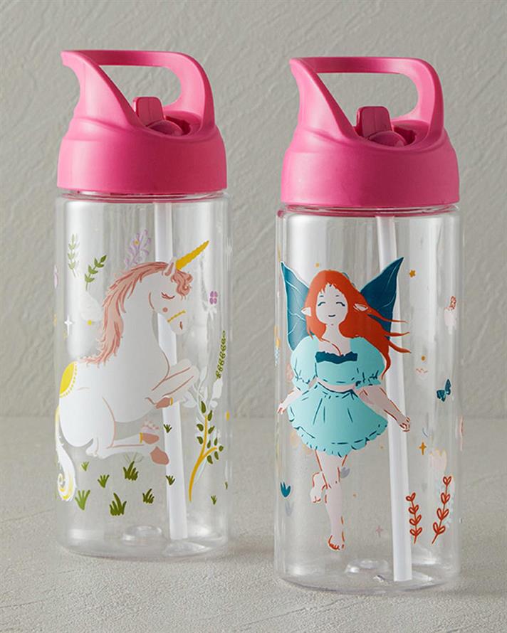 Sticlă pentru copii, Unicorn, 500 ml, tritan, fuchsia
