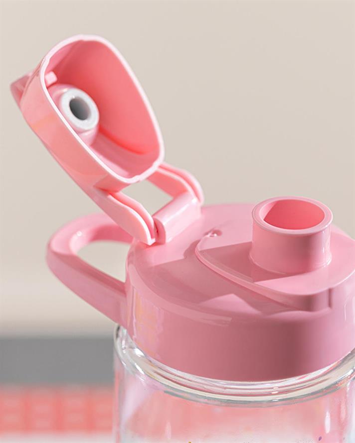 Sticlă pentru copii, Unicorn, 500 ml, tritan, roz