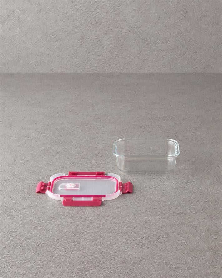 Sticlă Cutie De Depozitare 400 Ml Roz