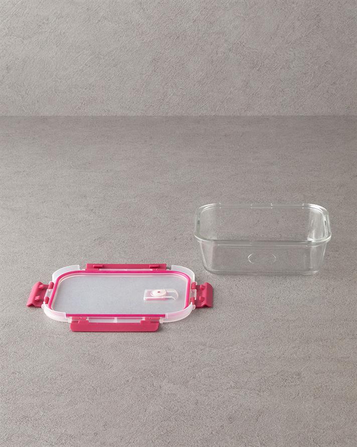 Sticlă Cutie De Depozitare 950 ml Roz