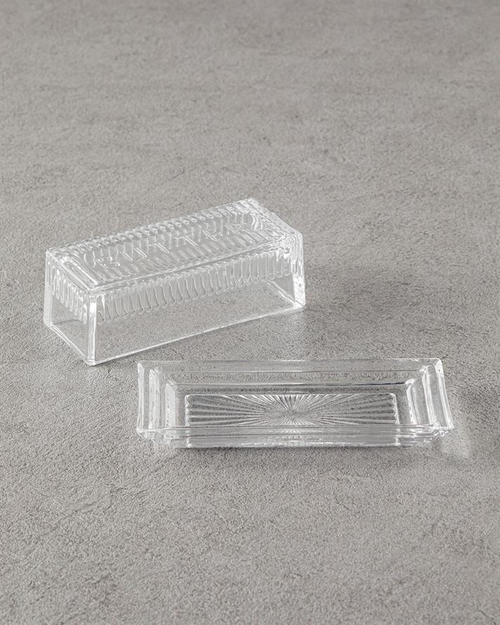 Glass Butter Holder 6,5 cm Transparent