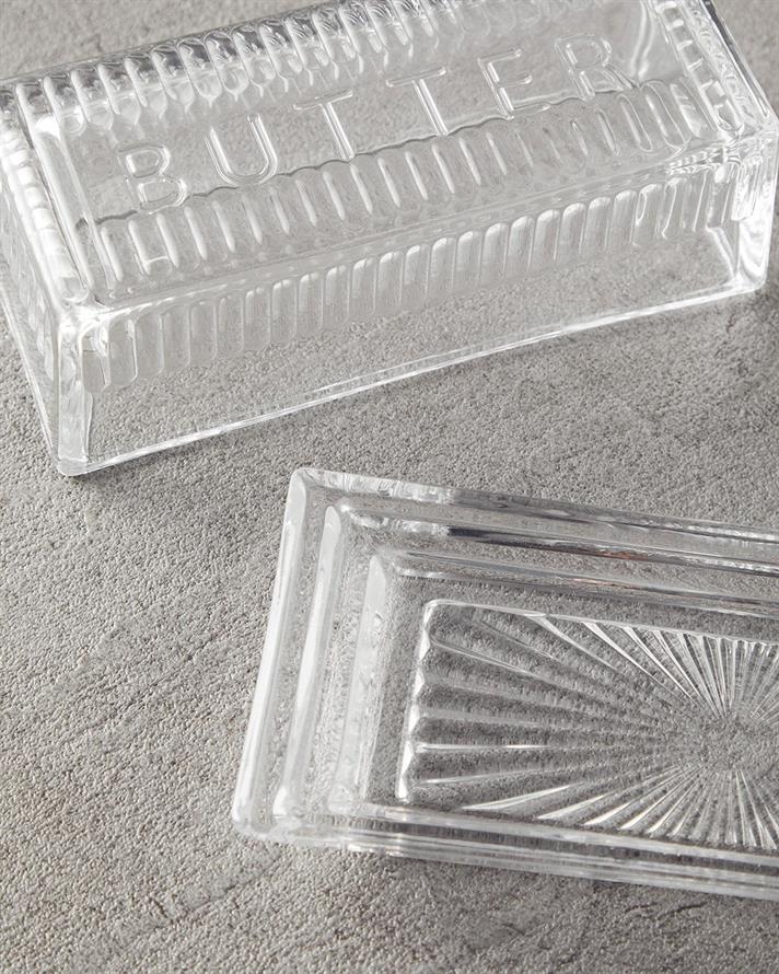Glass Butter Holder 6,5 cm Transparent