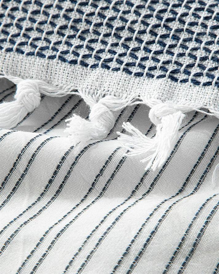 Stitch Line Set Lenjerie De Pat King Size - Set Lenjerie De Pat Bumbac Poliester | English Home, 240 x 220 cm, Albastru