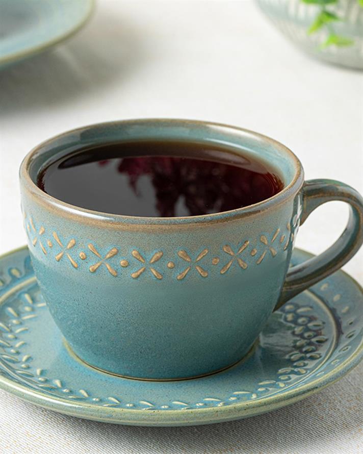 Stoic Silicone 4 Parça 2 Kişilik Tea Cup Set 225 ml Green