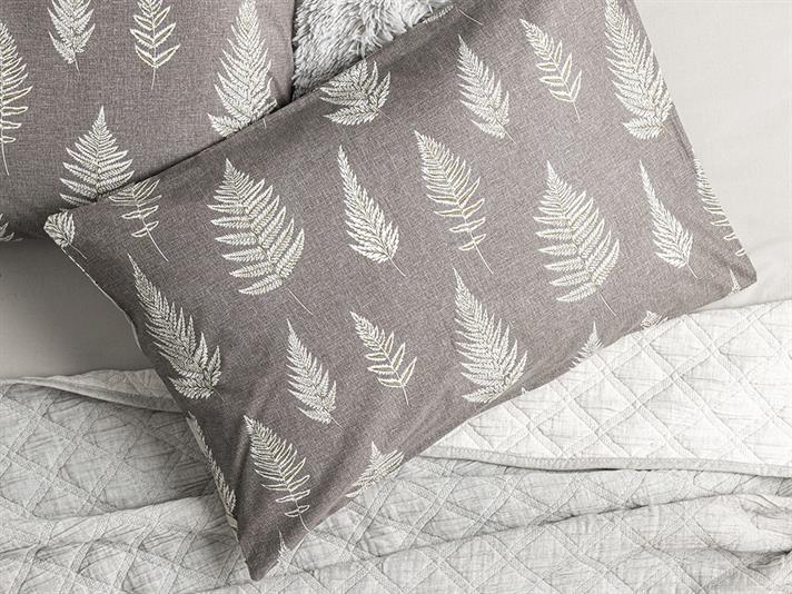 Stony Fern Cu Bumbac Cu 2 Piese Față De Pernă 50x70 cm Maro