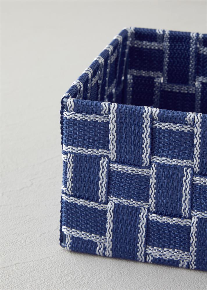 strălucire Coș 16x16x9 cm Bleumarin