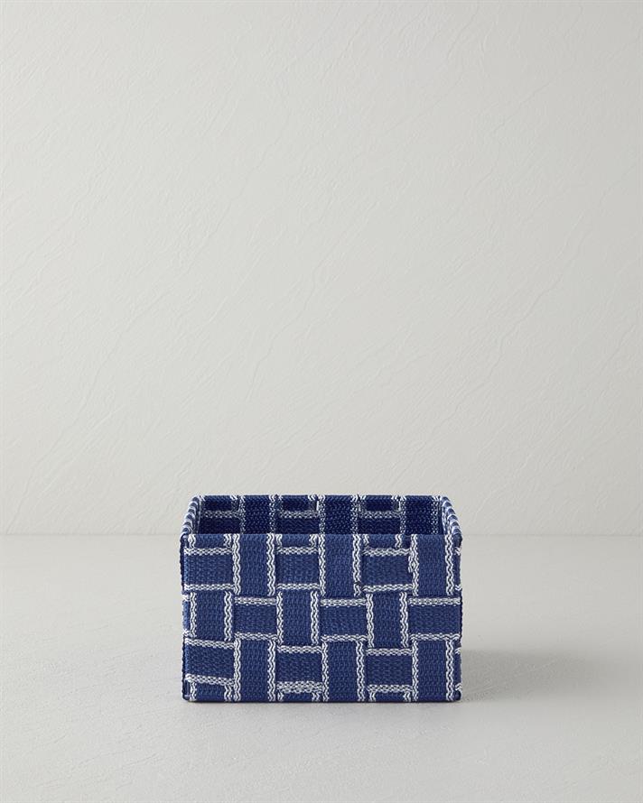 strălucire Coș 16x16x9 cm Bleumarin