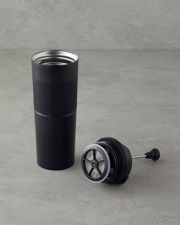 strălucire Oțel Termos 450 ml Negru