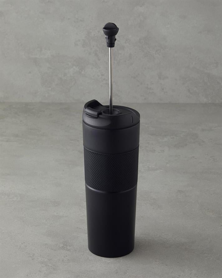 strălucire Oțel Termos 450 ml Negru