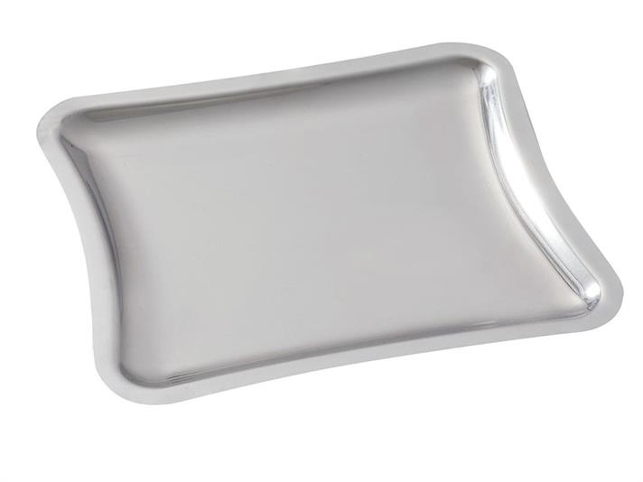 strălucitor Metal Tavă 22x16 cm Silver