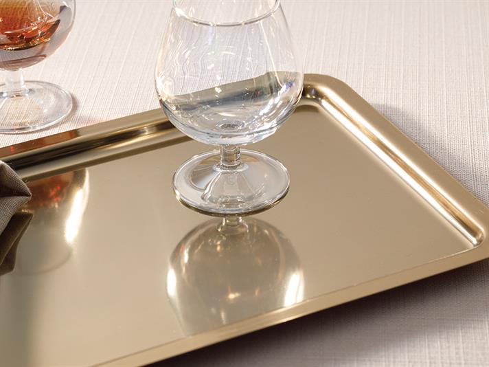 strălucitor Metal Tavă 32x22 cm Gold