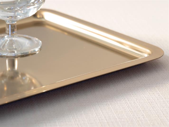 strălucitor Metal Tavă 32x22 cm Gold