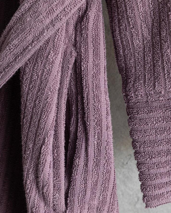 Stripe Halat De Baie Twilled, Bumbac, L-Xl, Alb - Roșu Cărămidă