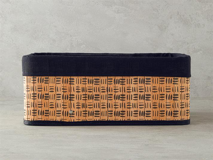 Stripy Bambus Coș 40x30x16 cm Natural