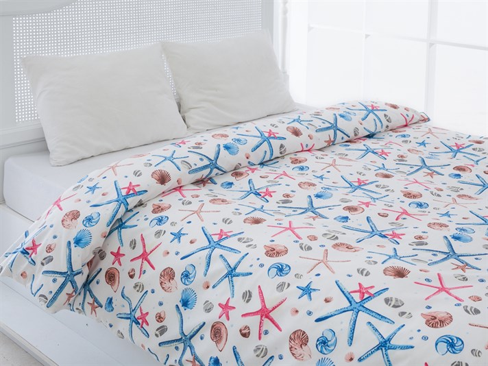 submarin Cu Bumbac Single Lenjerie De Pat 160x220 cm Albastru