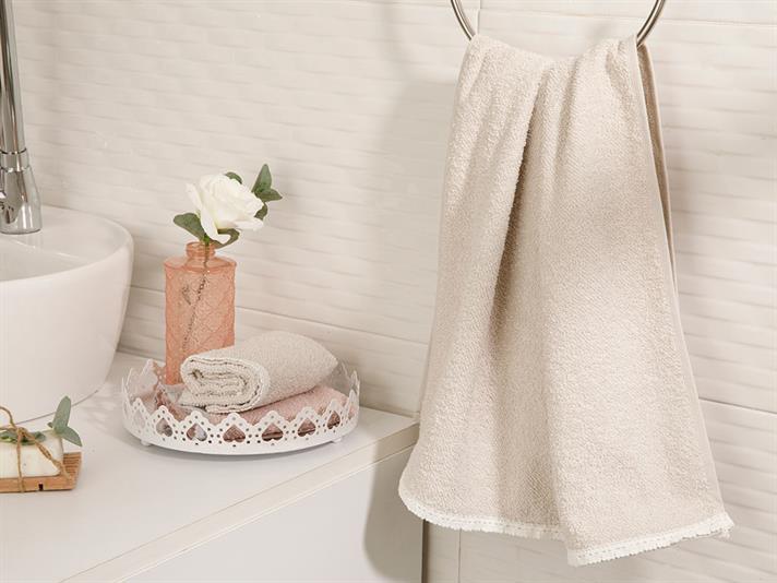 Prosop de fata, Soul, bumbac, 50x76 cm, bej deschis