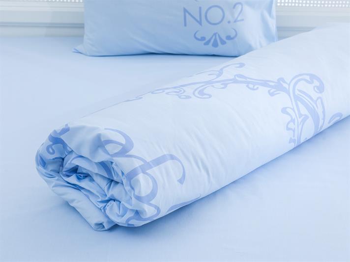 Suflet vintage Bumbac Single Set Lenjerie De Pat 160x220 cm Albastru