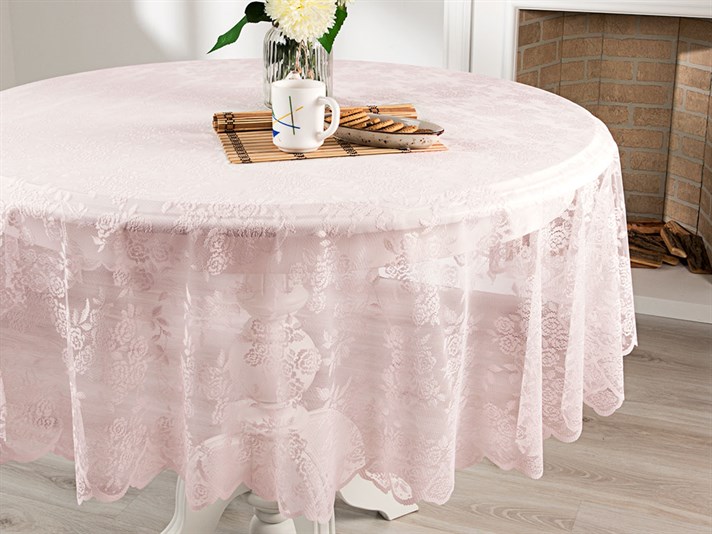 Sul de trandafiri  Împletitură Față de Masă 180 cm Pink