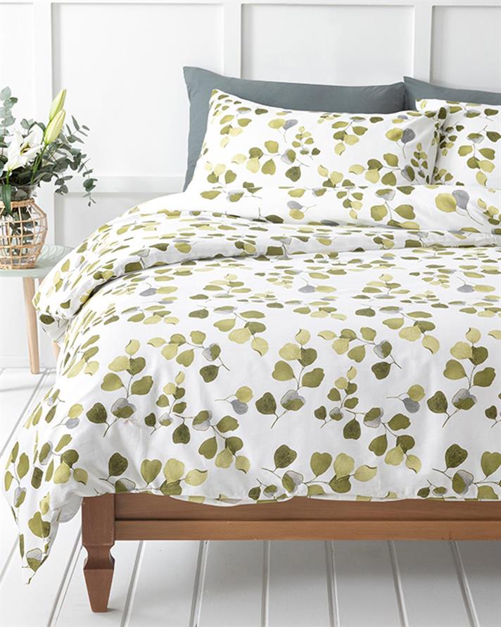 Summer Ivy Clătite King Size Set Lenjerie De Pat 240x220 cm Verde