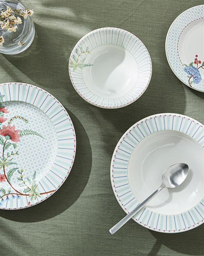 Summery Porcelain Dinner Set 8 ParÃ§a 2 KiÅilik Light Blue