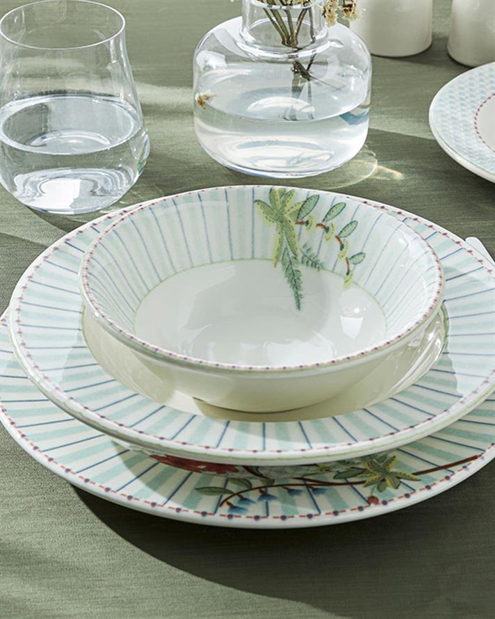Summery Porcelain Dinner Set 8 ParÃ§a 2 KiÅilik Light Blue