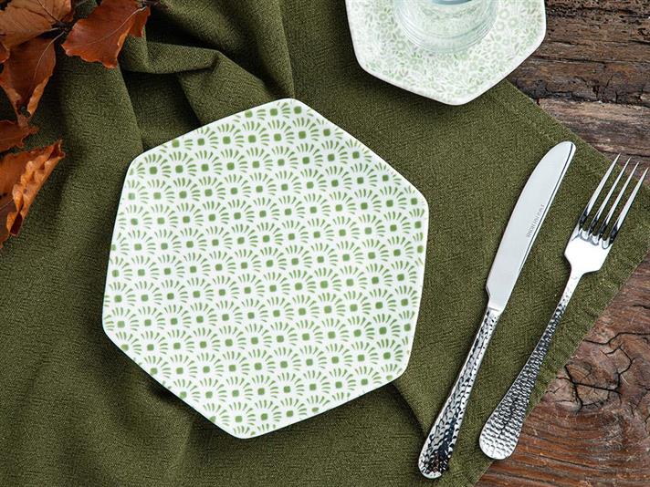 Sunrise Porcelain Dessert Plate 19 cm Green