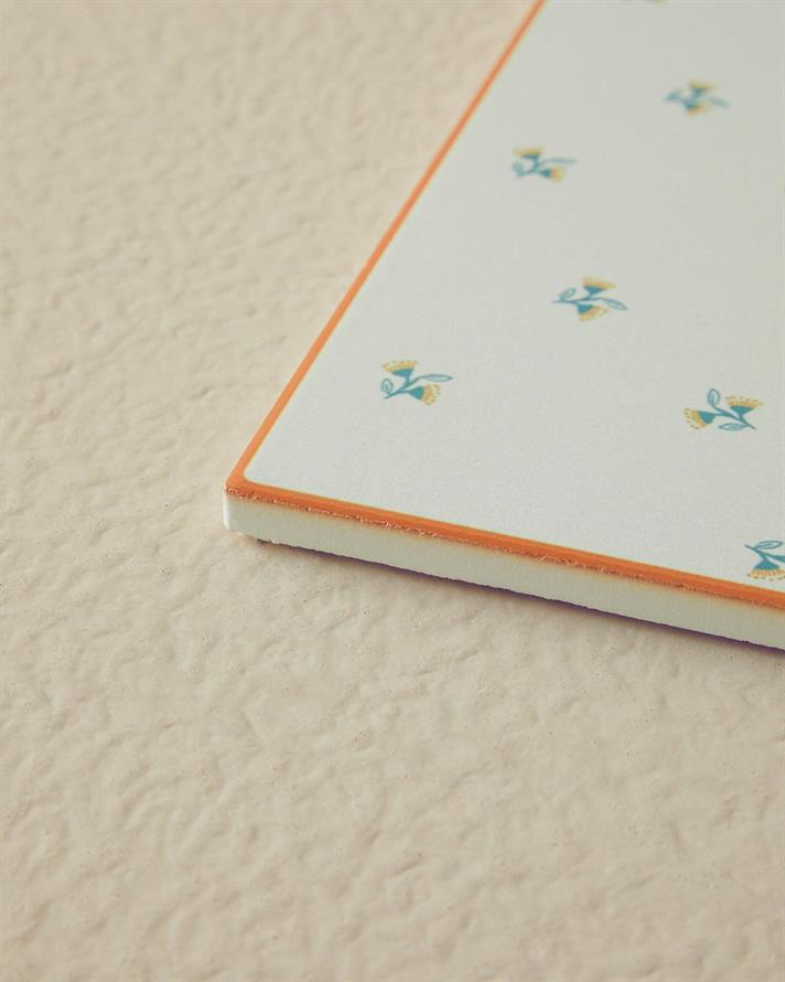 Crochet Flowers Silicone Hot Mat 16x16 cm Cream