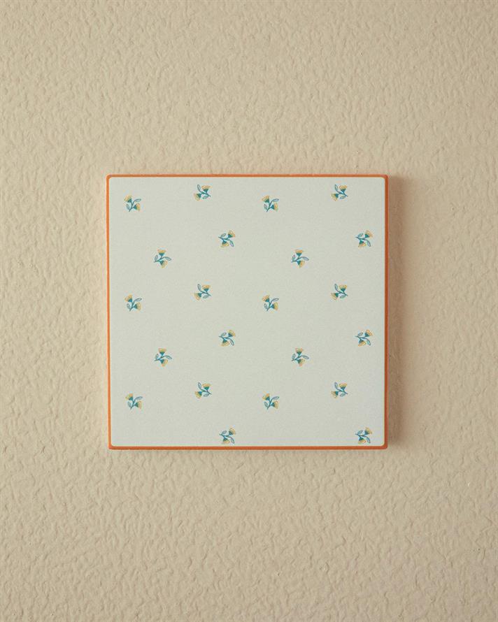 Crochet Flowers Silicone Hot Mat 16x16 cm Cream