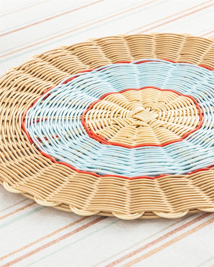 Bunga Polypropilen Place Mat 38 cm Blue